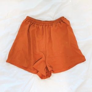 *NWT* Boohoo-orange “tall woven terracotta” shorts